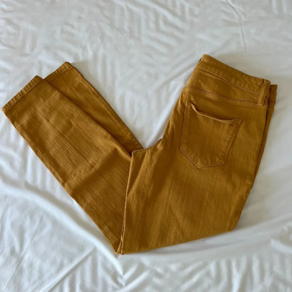High Rise Skinny jean - Mustard Yellow - Picture 1 of 6